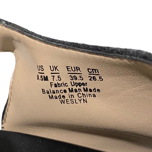 Dr Scholls Meringue WESLYN Platform Wedge Sandal Womens 9.5 Gray Felt Chunky - Picture 7 of 12